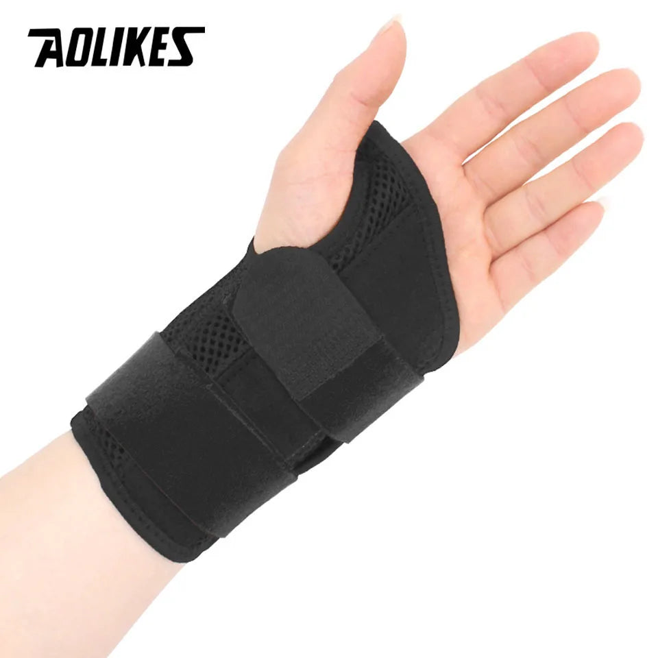 Adjustable Wrist Fitted Stabilizer Splint Carpal Tunnel Hand Compression Support Wrap for Wrist Injuries Pain Relief