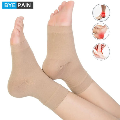 1Pair Plantar Fasciitis Socks Sleeves,30-40Mmhg Compression Socks for Ankle Support,Injury Recovery, Eases Swelling Women Men