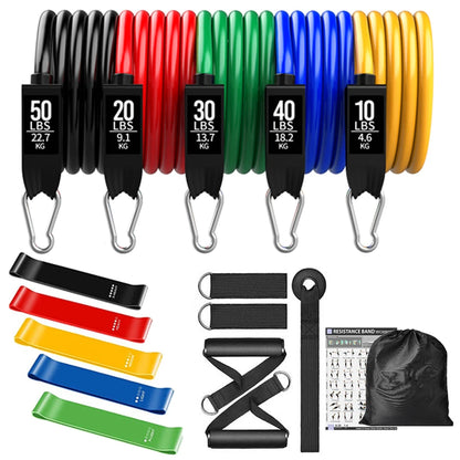 250Lbs Resistance Bands Set Fitness Workout Gym Pull Rope Yoga Latex Tube Sports Elastic Booty Bands Exercise Equipment for Home