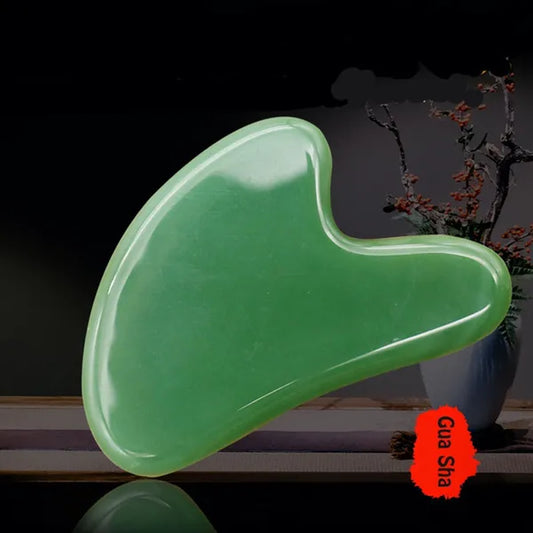 New Natural Jade Roller Gua Sha Board Gua Sha Stone Massage Tools Facial Back Massage Gua Sha Jade Facial and Neck Skin Lifting and Wrinkle Beauty Care Resin Jade Gua Sha Board