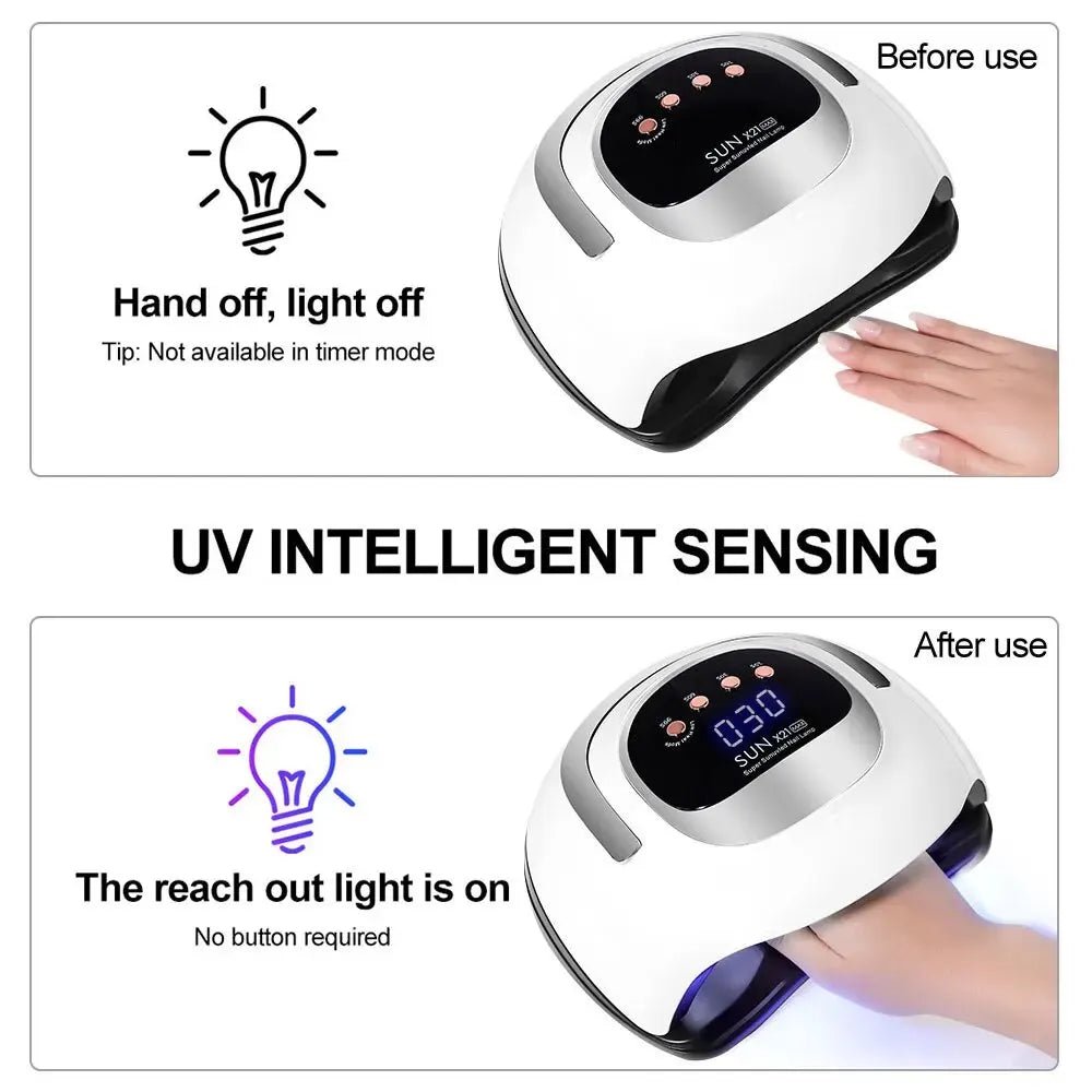 Professional UV LED Nail Lamp 320W Big Power 72Leds Nail Dryer Light for Manicure Drying Gel Nail Polish Sensor Nails Art Tools