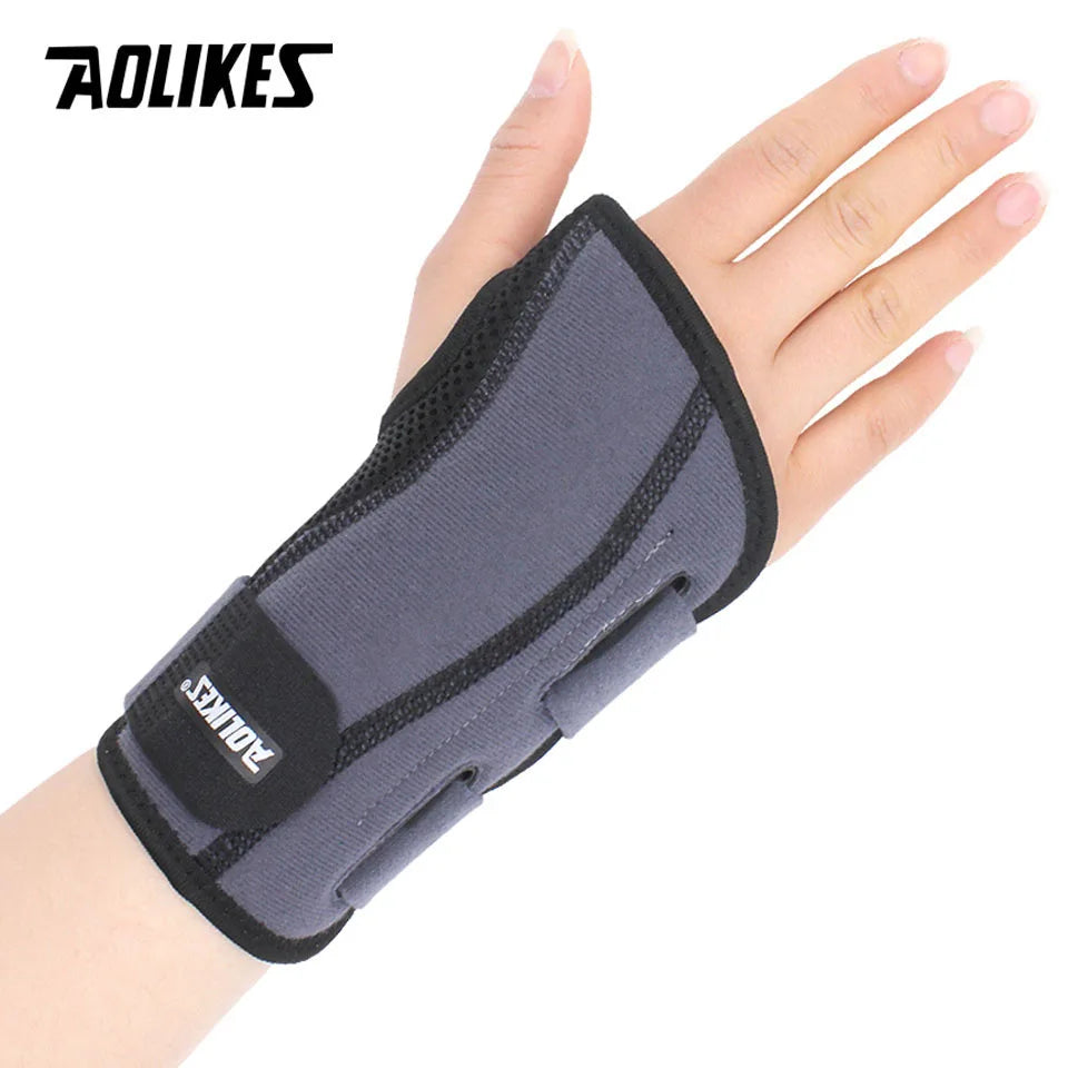 Adjustable Wrist Fitted Stabilizer Splint Carpal Tunnel Hand Compression Support Wrap for Wrist Injuries Pain Relief