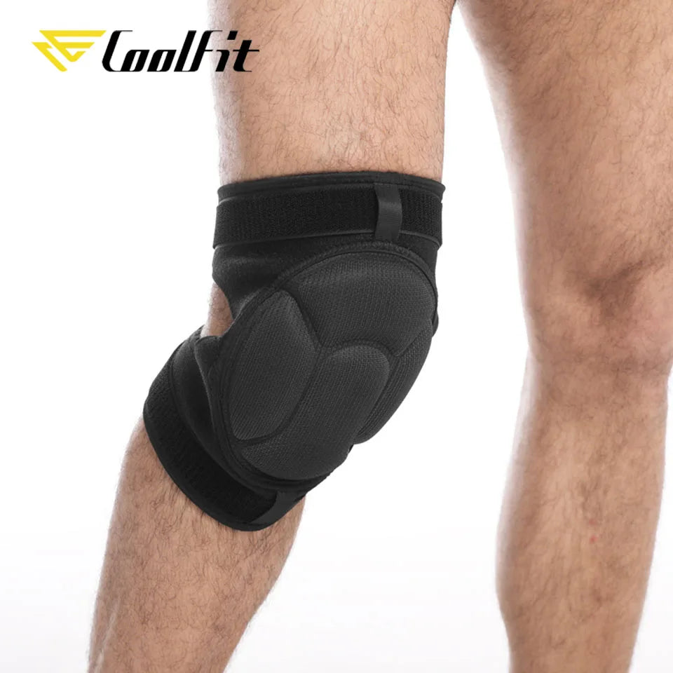 1Pair Sports Knee Pads Knee Thicken Sponge Support Knee Protector Brace Basketball Running Knee Pad Kneecap