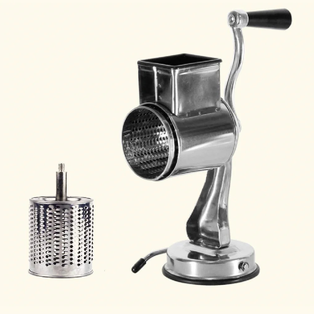 Stainless Steel Universal Mill Grater with Suction Cups and Five Drums Vegetable Cutter Slicer and Shredder