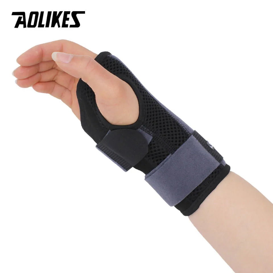 Adjustable Wrist Fitted Stabilizer Splint Carpal Tunnel Hand Compression Support Wrap for Wrist Injuries Pain Relief