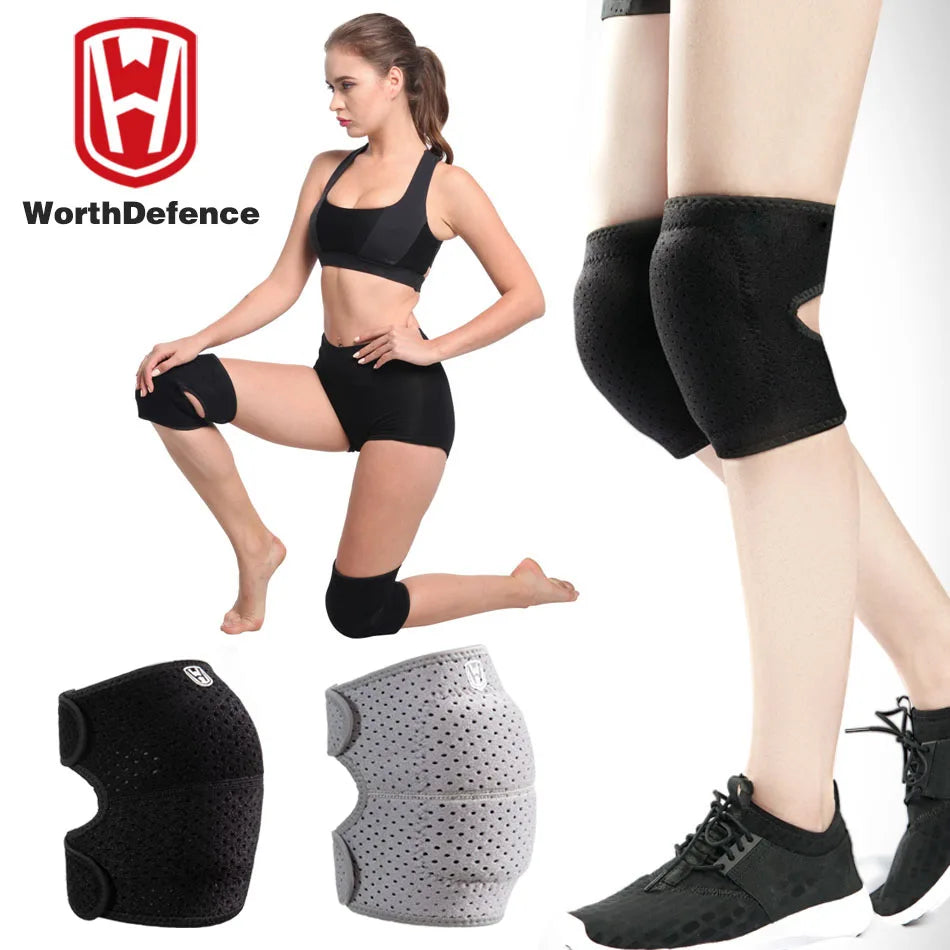 Worthdefence EVA Knee Pads for Dancing Volleyball Yoga Women Kids Men Kneepad Patella Brace Support Fitness Protector Work Gear