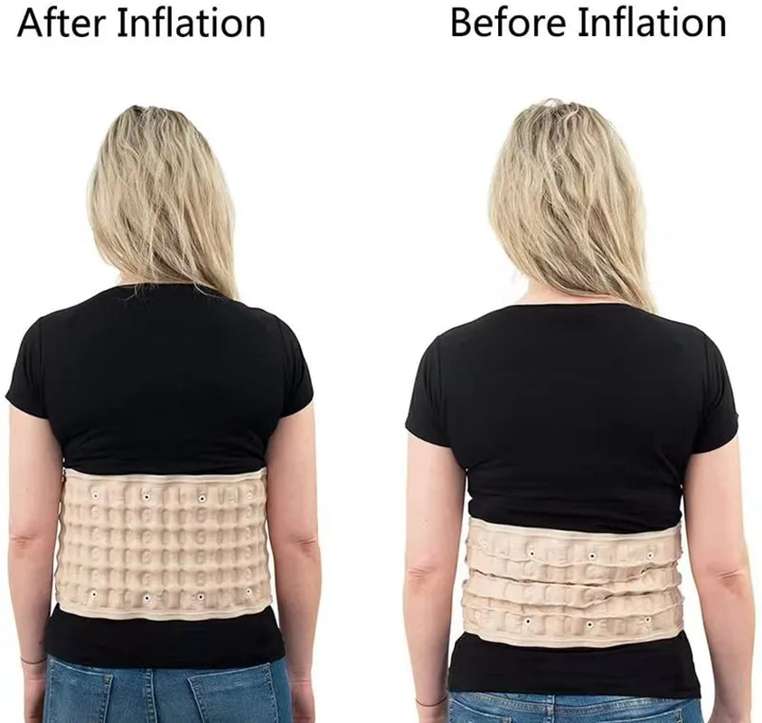 Waist Lumbar Support Belt Decompression Waist Air Traction Brace Spinal Back Relief Belt Backach Pain Release Massager Unisex