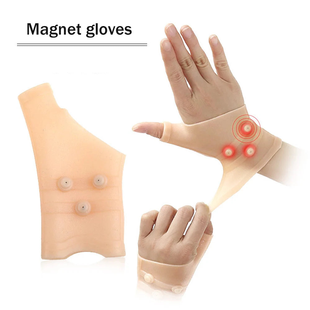 Gel Magnetic Wrist Compression Thumb Support Carpal Tunnel Elastic Silicone Wrist Support Brace Tenosynovitis Typing Pain