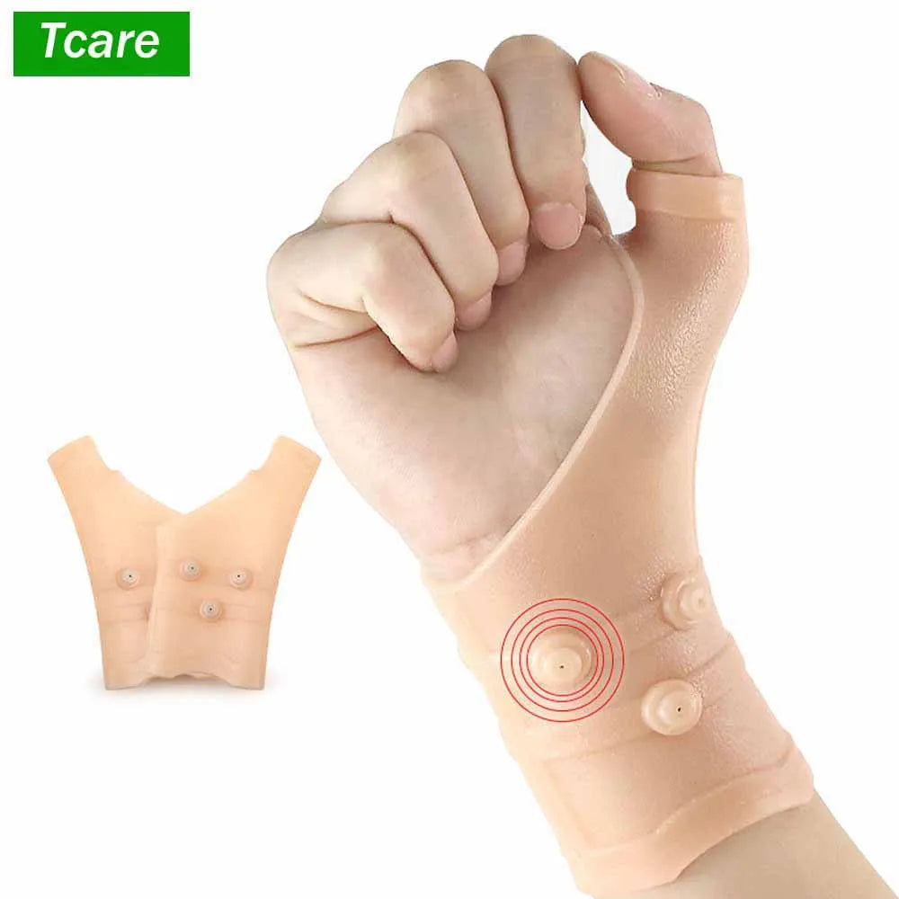 Gel Magnetic Wrist Compression Thumb Support Carpal Tunnel Elastic Silicone Wrist Support Brace Tenosynovitis Typing Pain