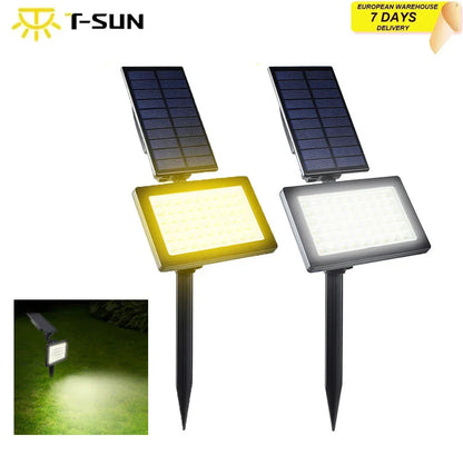 54LED Outdoor Solar Light Adjustable Solar Spotlight Courtyard Garden Decoration Light 3000K/6000K IP65 Waterproof Wall Lamp