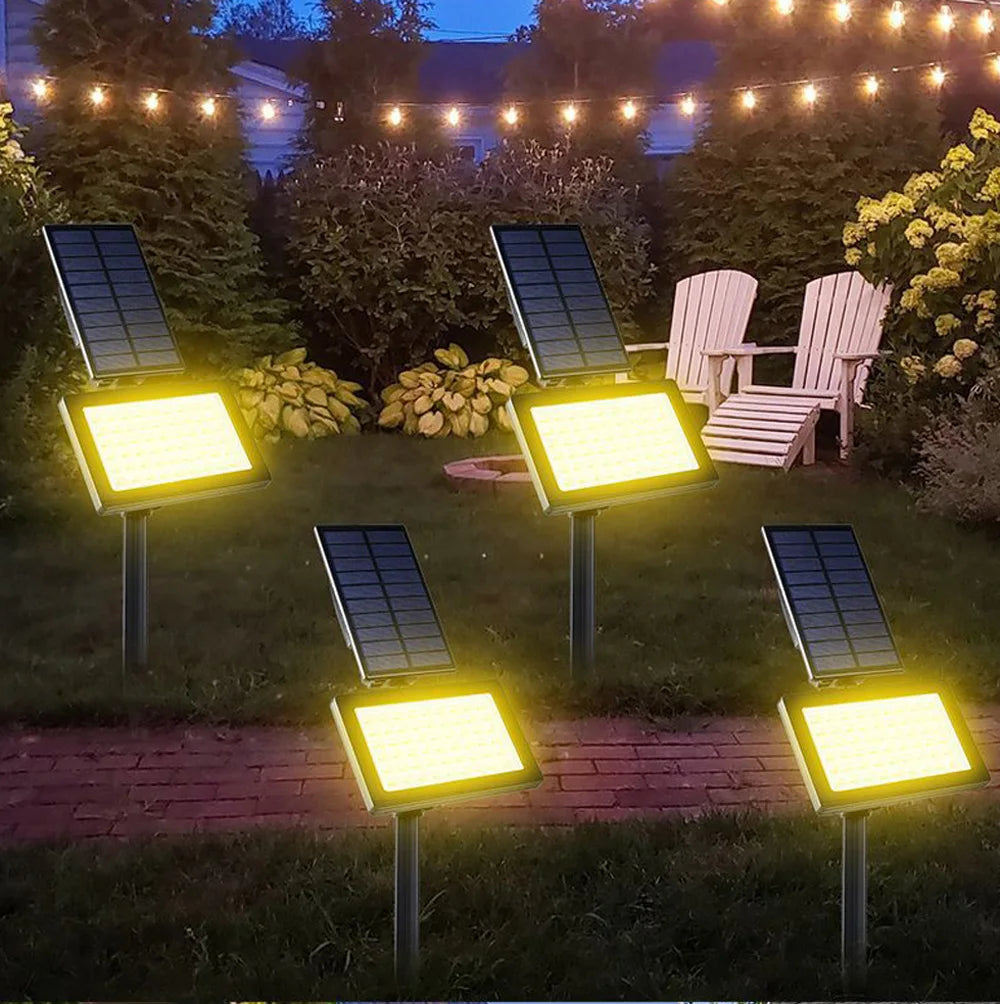 54LED Outdoor Solar Light Adjustable Solar Spotlight Courtyard Garden Decoration Light 3000K/6000K IP65 Waterproof Wall Lamp